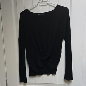 Street Wear Society SWS Black Knotted Long Sleeve Top Women's Small